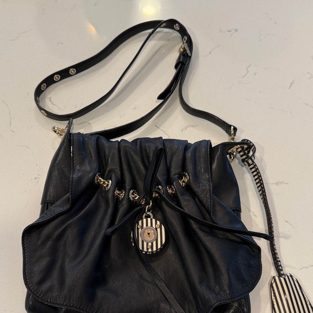 Henri Bendel Black Leather Bag